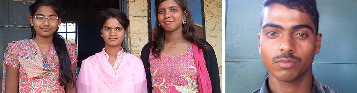 Rohini, Pooja, Nisha and Raghunath (FIDA Scholars 2016-17)